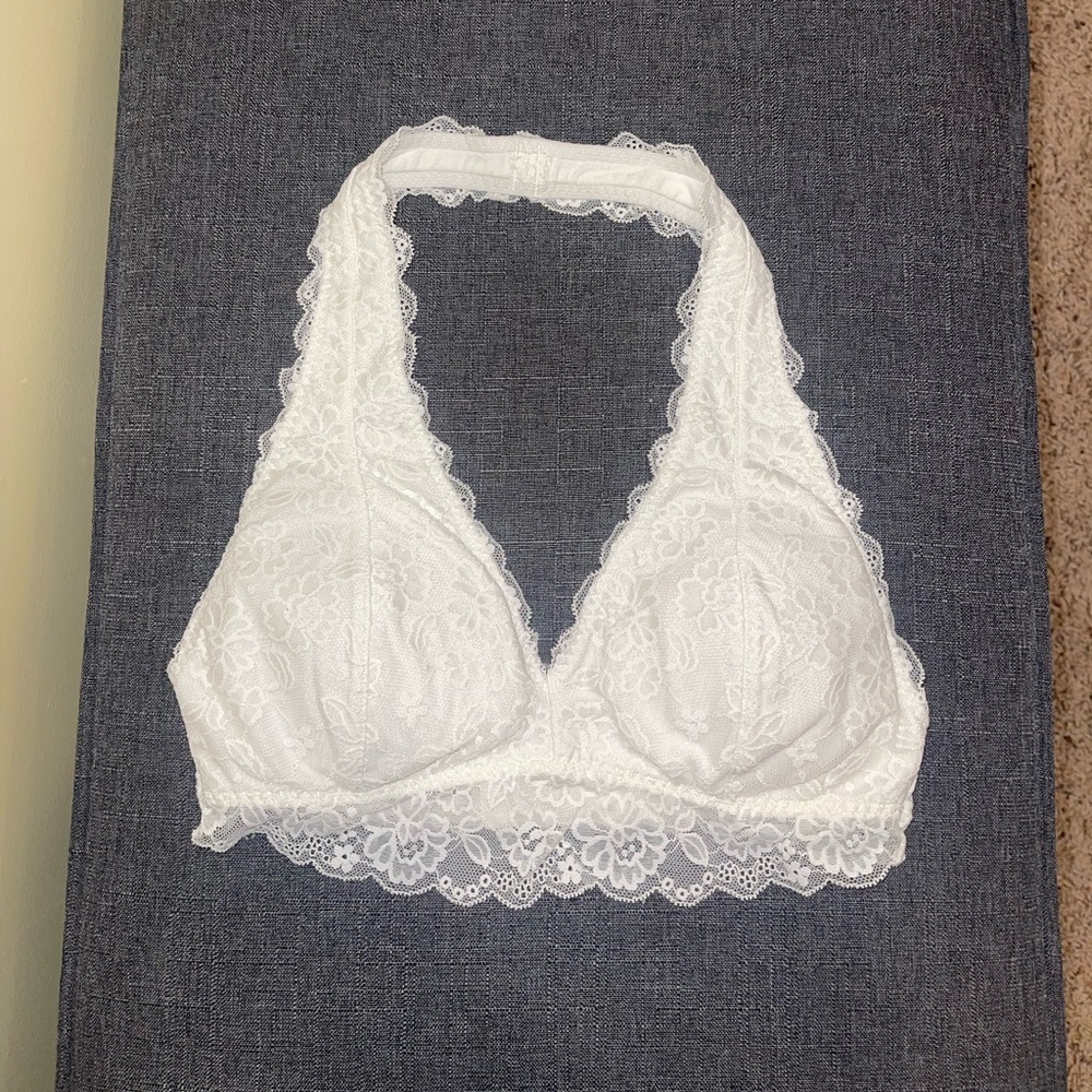 White Lace Halter Bralette